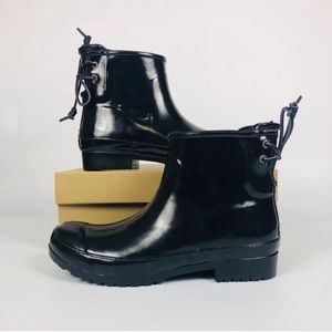NIB Sperry Walker Turf black rain boots